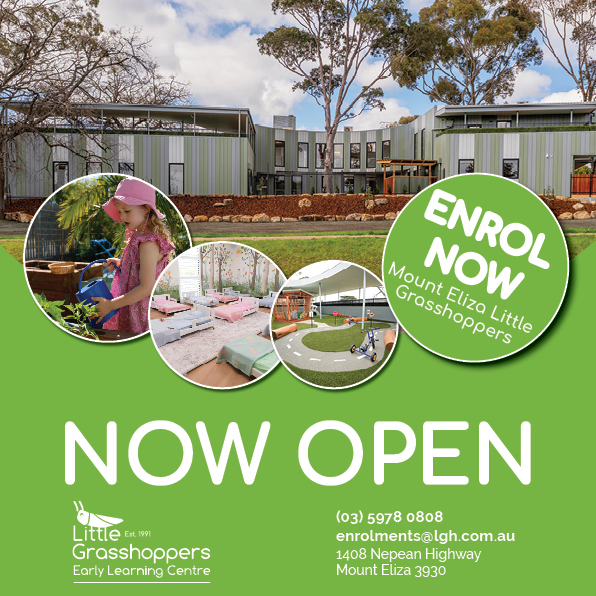 Brand-New, Architecturally Designed Childcare Centre
State-of-the-art learning for children 6 weeks to school years
Trusted for Over 30 Years
Locally owned and established since 1991
Limited placements remain
Secure your child’s enrolment  today
For parents who want the very best, this centre brings together generations of experience and the Peninsula’s most dedicated educators
Now Open - Book your tour today to meet the team

(03) 5978 0808
enrolments@lgh.com.au
1408 Nepean Highway Mount Eliza 3930