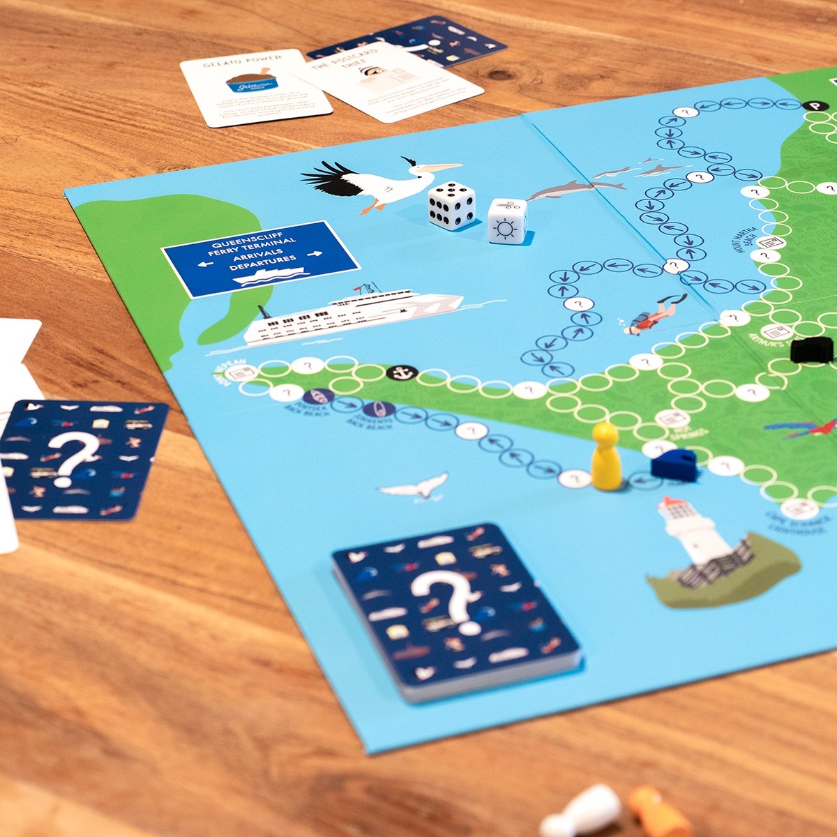 Copmass & Tide's Mornington Peninsula Board Game 

Explore the Mornington Peninsula one roll at a time. This locally designed board game brings families and friends together to discover iconic places, collect postcards and chase the perfect wave. Competitive fun for ages 7+, it’s a playful way to celebrate local adventures and connection.

https://www.compassandtide.com.au/
@compassandtideau